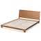 Baxton Studio Haines Modern and Contemporary Walnut Brown Finished Wood Full Size Platform Bed 184-11051-Zoro - alternate 8